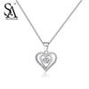 Heart Pendant 925 Sterling Silver Jewelry Women Necklaces & Pendants Valentine Lover Gift Women Accessory