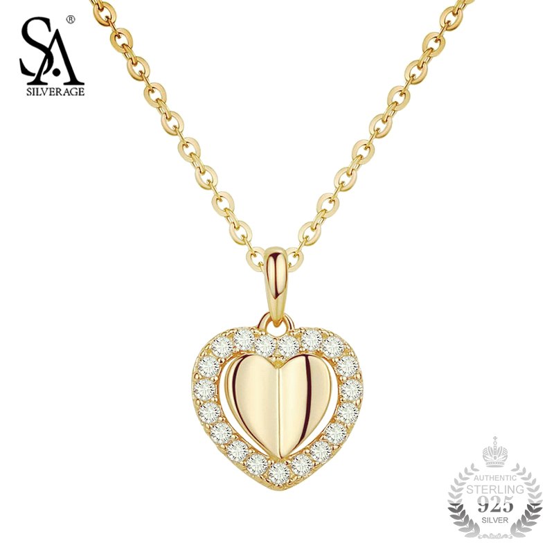 Love Heart Pendant 925 Sterling Silver Jewelry Women Turquoise Necklaces & Pendants Fashion Valentine Lover Gift