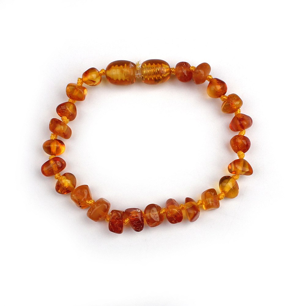 Natural Amber Children Bracelets Four Colors Baby Irregular Round Chain & Link Bracelets Trendy Boys Girls Bracelet