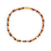 Natural Amber Round Ball Chain Necklaces for Woman Adult Beads Necklace Women Multicolor Necklaces Fine Jewelry