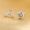 New 925 Sterling Silver Twelve Constellations Stud Earrings Fine Jewelry for Women Asymmetry Earrings Women Gift