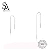 Real 925 Sterling Silver Cross Drop Earrings 925 Silver Tassel Earrings For Woman Long Earrings New Earrings Set