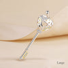 Real 925 Sterling Silver Key Necklaces for Women Gold Romantic Key Sterling Silver Fine Jewelry Wedding Party Gift