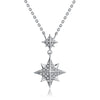 Real 925 Sterling Silver Star Necklaces/Pendants AAA Zirconia Choker Necklace 925 Sterling Silver Necklaces Gift
