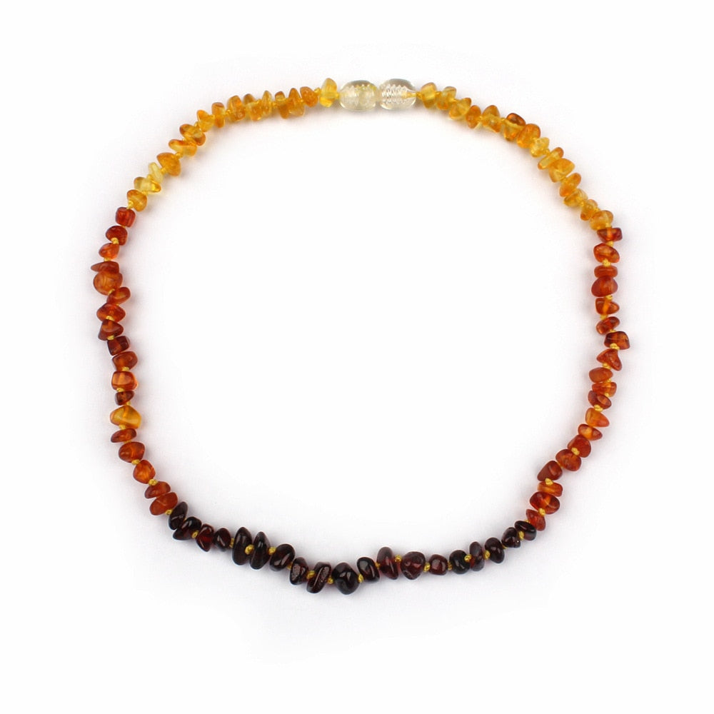 Real Natural Amber Pendant Children Necklaces Gift for Baby Multicolor Chain Link Necklaces New Arrival