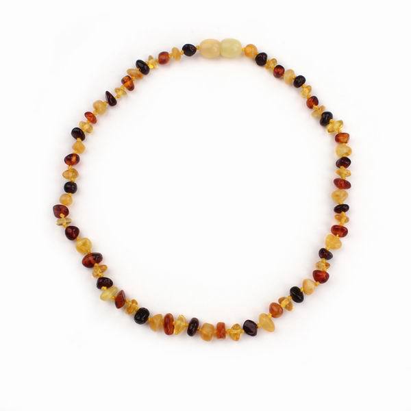 Real Natural Amber Pendant Children Necklaces Gift for Baby Multicolor Chain Link Necklaces New Arrival