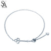 Silver Bracelet 925 Fashion Key Design Chain Bracelet For Women Pure Silver Jewelry Girl Gift