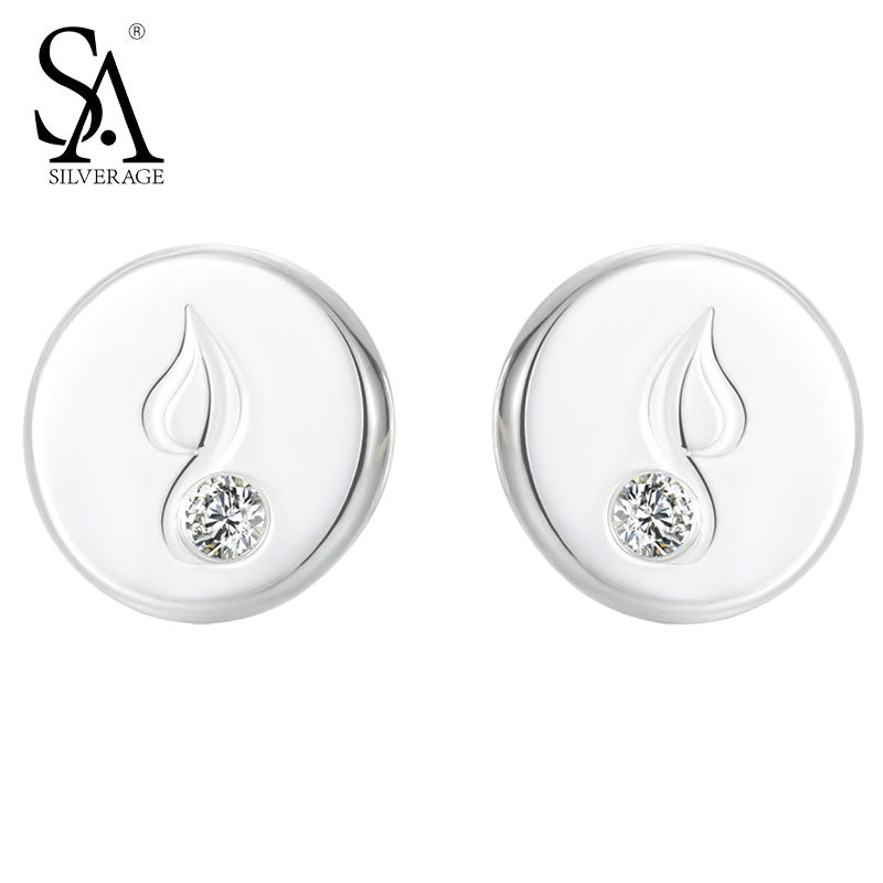 Silver Earrings 925 Studs For Women Carving Note Earrings Brincos Female Real Silver Jewelry 2020 Best Gift