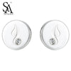Silver Earrings 925 Studs For Women Carving Note Earrings Brincos Female Real Silver Jewelry 2020 Best Gift