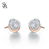 Silver Earrings 925 Studs For Women Knot Earrings Female Real Silver Jewelry 2020 Best Gift
