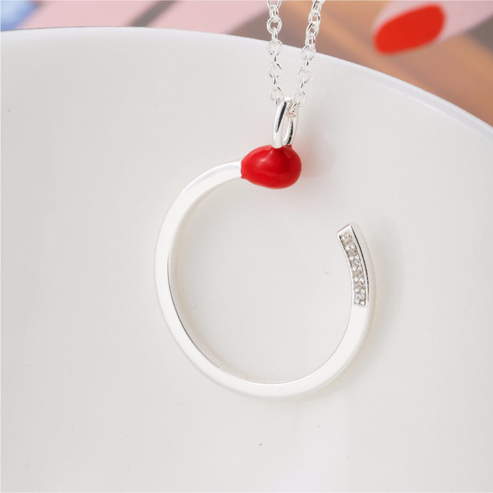 Silver Necklace Match Stick Pendant Two Layer Real Pure 925 Sterling Silver Sweater Necklace Women Fine Jewelry