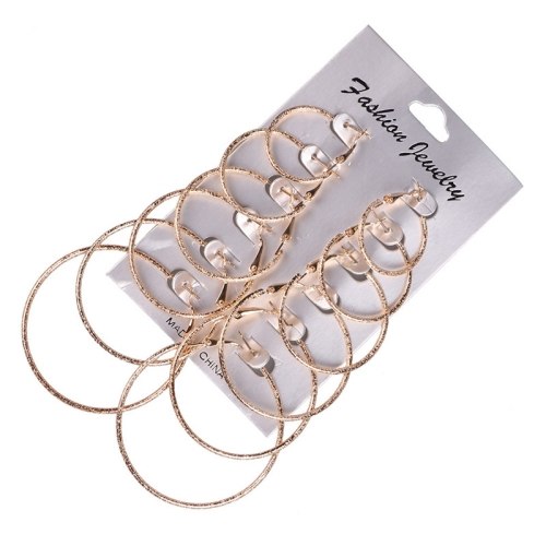 1set Rhodium Gold Color Round Big Circle Hoop Earrings For Women Girls Dia 25mm Bohemian Loop Earring Hoop Jewelry Making