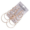 1set Rhodium Gold Color Round Big Circle Hoop Earrings For Women Girls Dia 25mm Bohemian Loop Earring Hoop Jewelry Making