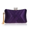 SEKUSA  Metal Tassel Lady Clutch Bag With Chain Shoulder Handbags Classical Style Small Purse Day Evening Clutch Bags