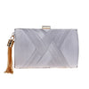 SEKUSA  Metal Tassel Lady Clutch Bag With Chain Shoulder Handbags Classical Style Small Purse Day Evening Clutch Bags
