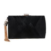 SEKUSA  Metal Tassel Lady Clutch Bag With Chain Shoulder Handbags Classical Style Small Purse Day Evening Clutch Bags