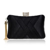SEKUSA  Metal Tassel Lady Clutch Bag With Chain Shoulder Handbags Classical Style Small Purse Day Evening Clutch Bags