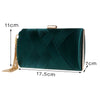 SEKUSA  Metal Tassel Lady Clutch Bag With Chain Shoulder Handbags Classical Style Small Purse Day Evening Clutch Bags