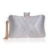 SEKUSA  Metal Tassel Lady Clutch Bag With Chain Shoulder Handbags Classical Style Small Purse Day Evening Clutch Bags