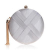 SEKUSA  Metal Tassel Lady Clutch Bag With Chain Shoulder Handbags Classical Style Small Purse Day Evening Clutch Bags
