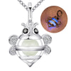 2020 New arrival 925 sterling silver jewelry small silver pendant silver colour glowing Necklace Animal pendants For Women