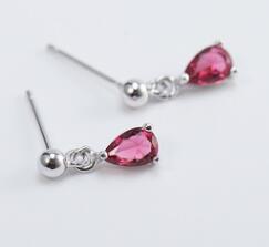 SHANICE 100% Real Pure 925 Sterling Silver Cubic Zirconia Crystal Trendy Statement Handmade Wedding Engagement Earrings Women