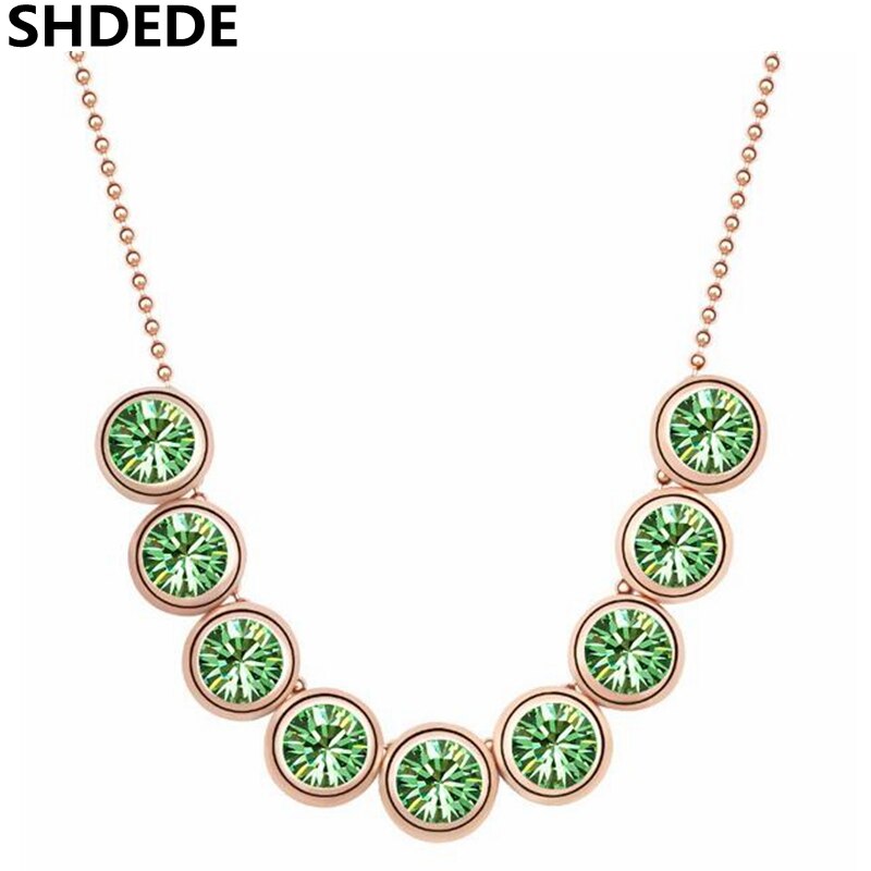 SHDEDE Austrian Crystal from Swarovski Women Pendant Necklace  Rhinestone Choker  Vintage Jewelry  -5182