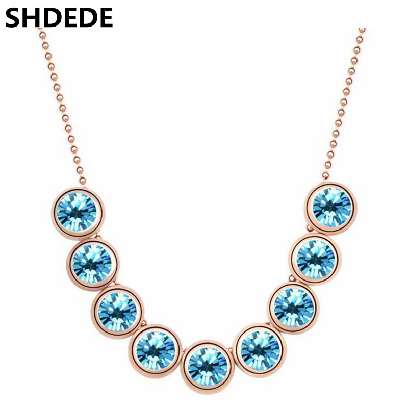 SHDEDE Austrian Crystal from Swarovski Women Pendant Necklace  Rhinestone Choker  Vintage Jewelry  -5182