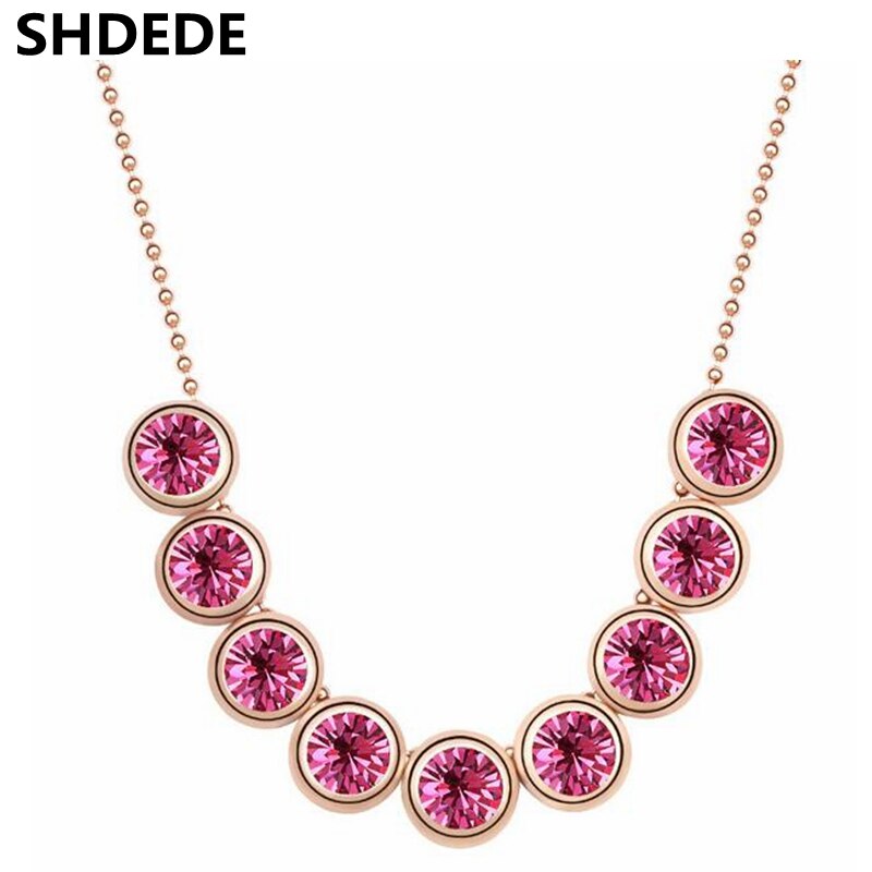 SHDEDE Austrian Crystal from Swarovski Women Pendant Necklace  Rhinestone Choker  Vintage Jewelry  -5182