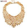 SHEEGIOR Gold Chain False Collar Big Necklace Women Accessories Hyperbole Hollow Pattern Chokers Necklaces Bijoux Femme Jewelry