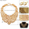 SHEEGIOR Gold Chain False Collar Big Necklace Women Accessories Hyperbole Hollow Pattern Chokers Necklaces Bijoux Femme Jewelry