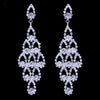 Luxury Sparkle Crystal AB Diamante Big Tassel Earrings Silver Rhinestone Long Drop Dangle Wedding Bridal Big Earrings