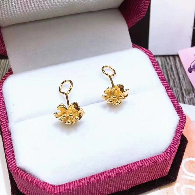925 sterling silver Flower stud earrings fine Jewelry women trendy wedding women   2020 new e001