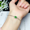 925 sterling silver Natural green Jasper Braceletss classic fine Jewelry wedding   5*7mm bl050701agby