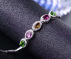 925 sterling silver Natural tourmaline bracelets classic fine Jewelry women wedding women   new xl040601agx