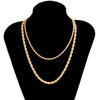 SHIXIN 2 Pce Layered Twisted Chain Choker Necklace Colar for Women Hiphop Gold/Silver Color Chunky Necklace 2021 Jewelry