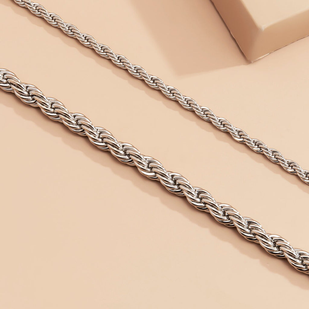 SHIXIN 2 Pce Layered Twisted Chain Choker Necklace Colar for Women Hiphop Gold/Silver Color Chunky Necklace 2021 Jewelry