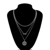SHIXIN 2 Pcs Punk Thin Chain Choker Collar With Coin/Dice Pendant Necklaces Set for Men/Women Necklace on Neck 2021 Gift