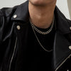 SHIXIN 2Pcs Punk Thick Link Chain Necklace Men/Women Hip Hop Layered Chunky Short Choker Necklace Chain on the Neck Jewelry 2021