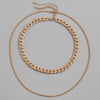 SHIXIN 2Pcs Punk Thick Link Chain Necklace Men/Women Hip Hop Layered Chunky Short Choker Necklace Chain on the Neck Jewelry 2021