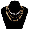 SHIXIN 3 Pcs/Set Beans Pearl Choker Necklace for Women Hiphop Chunky Thick Necklace Chain on Neck Jewelry Fahsion Necklaces 2021