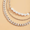 SHIXIN 3 Pcs/Set Beans Pearl Choker Necklace for Women Hiphop Chunky Thick Necklace Chain on Neck Jewelry Fahsion Necklaces 2021