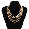 SHIXIN 3 Pcs/Set Chunky Twisted Chain Necklace on the Neck Hiphop Short Choker Necklace Colar for Women Layered Necklace Jewelry