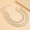 SHIXIN 3 Pcs/Set Chunky Twisted Chain Necklace on the Neck Hiphop Short Choker Necklace Colar for Women Layered Necklace Jewelry