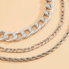 SHIXIN 3 Pcs/Set Chunky Twisted Chain Necklace on the Neck Hiphop Short Choker Necklace Colar for Women Layered Necklace Jewelry