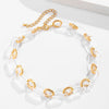 SHIXIN Acrylic Chunky Short Chain Necklace on Neck Transparent/Gold Color Thick Choker Collar Necklace for Women Jewelry