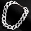 SHIXIN Acrylic Gothic Short Chunky Choker Necklace Collar for Women/Men Hip Hop Thick Link Chains Necklaces on Neck Jewelry 2021