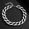 SHIXIN Acrylic Gothic Short Chunky Choker Necklace Collar for Women/Men Hip Hop Thick Link Chains Necklaces on Neck Jewelry 2021