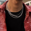 SHIXIN Asymmetry Pearl Beads Thin Link Chain Choker Necklace Set Men/Women Punk Multi Layered Necklace Chain on the Neck Jewelry