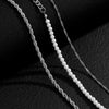 SHIXIN Asymmetry Pearl Beads Thin Link Chain Choker Necklace Set Men/Women Punk Multi Layered Necklace Chain on the Neck Jewelry